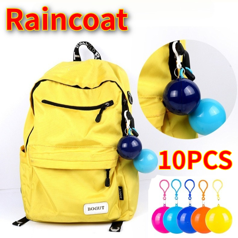 Emergency Poncho Rain - 10 шт. разноцветных мини-портативных одноразовых дождевиков