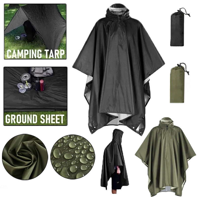 Уличный 3 в 1, военный плащ с  – обзор и цена Emergency Poncho Rain